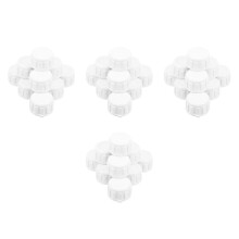 80Pcs White PVC Threaded Pipe End Caps for Leak Protection
