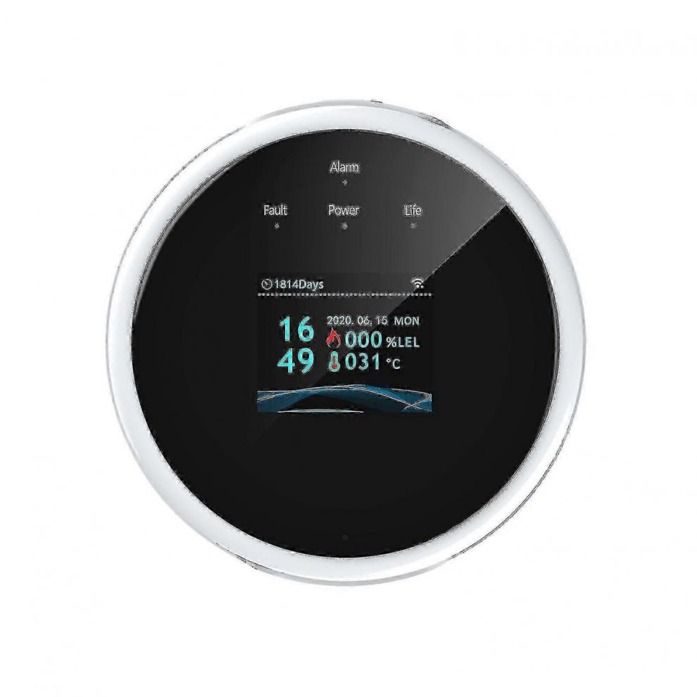 Wifi Gas Leak Detector And Fire Alarm Lcd Display Wall Mounted App Control Smart Wi-Fi Natural Gas/ Lpg Tester Methane Alarm Buzzler With Sound & Ligh 5996097016145