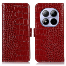 Per Xiaomi Redmi Note 15 Pro 5G (Globale) Custodia Portafoglio con Blocco RFID in Vera Pelle di Vacchetta con Texture a Coccodrillo