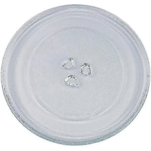 Piatto girevole universale per microonde in vetro con 3 supporti, 245 mm