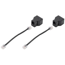 8 STKS RJ11 Telefoonkabel Splitter 15 cm Kabel 6P4C 2 Poorten Telefoonkabel Splitter Adapter