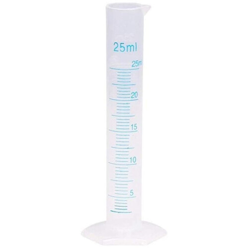5X Measuring Cylinder Plastic Graduated Tube Tool for Lab(25Ml) 1