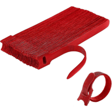 Cable Ties [50 Pcs], Cable Straps, Reusable Cable Ties, Cable Storage Organizer, for Tying Cables, Sheaths, PC Wires, Electrical Wires etc (Red)