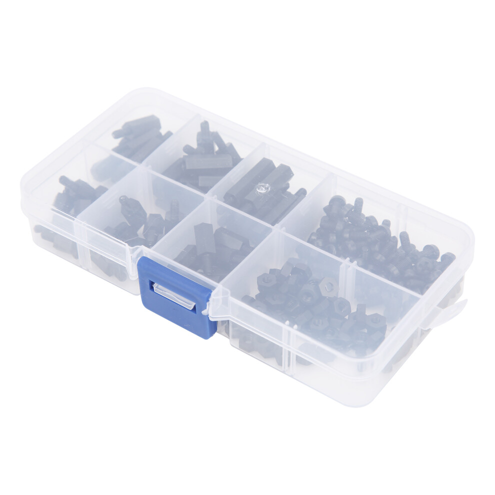 180pc Nylon Screws Nut Assortment Standoff Kit