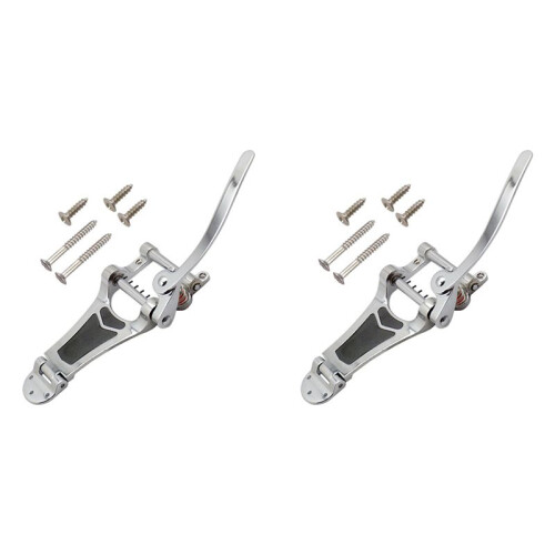 2X Gitarr Tremolo Bridge Ändstycke för LP Jazz Elgitarr B70 ES 355 Bästa Silver