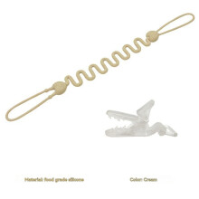 Lot de 2 Attache-Tétines en Silicone, Porte-Tétine Universel pour Garçons et Filles