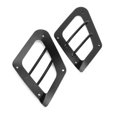 2 Stück Schwarzes Eisen Seitenrad Augenbrauenlampenabdeckung für Jeep Wrangler TJ 1997-2006