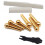 3Set Akustisk Gitarr Strängände Nut Bridge Sadel Abalone Pins Replacements Set (Mässingsstift & Bensadelmutter) 6