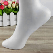6 Pièces Mannequin Pied Chaussette Modèle Femme Pied Chaussette Affichage Bas Court Cheville Bracelet Bijoux Présentoir, Blanc