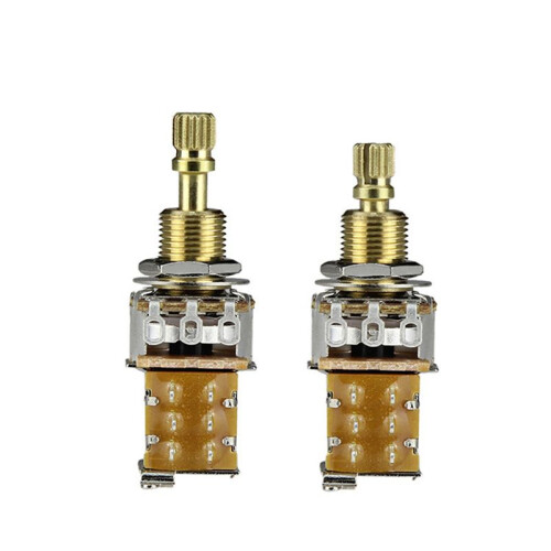 4St Gitarr Push/Push Potentiometer Kortskaft Push Push Potentiometer Elektrisk Gitarrpott A500K för Gitarrbasdelar 1