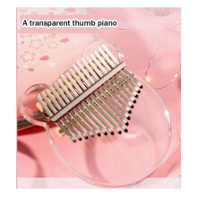 2X Kalimba 17 Toetsen Duimpiano, Helder Transparant Acryl Vingerpiano-Instrument