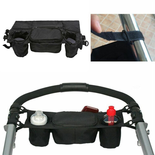 2X Pram Baby Holder Storage Cup Pushchair Bottle Stroller Buggy Bag Organizer 1