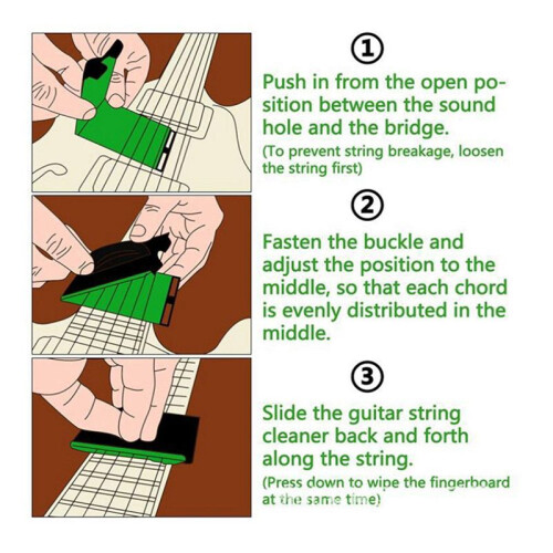 2X Fingerboard Cleaner, String Cleaner Guitars, String Scrubber, Guitar String Cleaner, String Cleaner and Care Tool 1