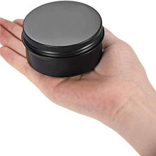 40Packs Empty Jars 80Ml Black Round Aluminum Tin Cans Screw Top Metal Steel Tins Lip Balm Tins Box Cosmetic Containers