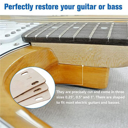 6 Piece Guitar Neck Pad, Made of Solid Maple, Protective Guitar Neck Pad for Bolt- Neck 2