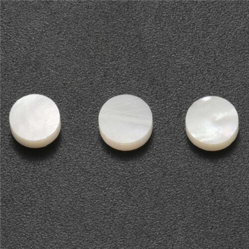 36 Mere Blanche de Perle Luthier Incrustation de Points Marqueur Lateral  6mm 2