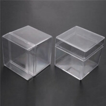 24 Pcs Square Transparent Plastic Packing Box Candy Box Jewelry Box Party Gift Birthday Gift Box