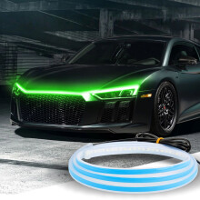 Led Hood Light Strip for Car Exterior 59inch Flexible Car automotive led & neon accent lights Waterproof Daytime Running Light for Cars Trucks