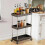 Wide Storage Carts Rack Three-Tier Miscellaneous Storage Unit Dorm Room Storage Solution Narrow Space Storage Rack(I,Plastic) 1
