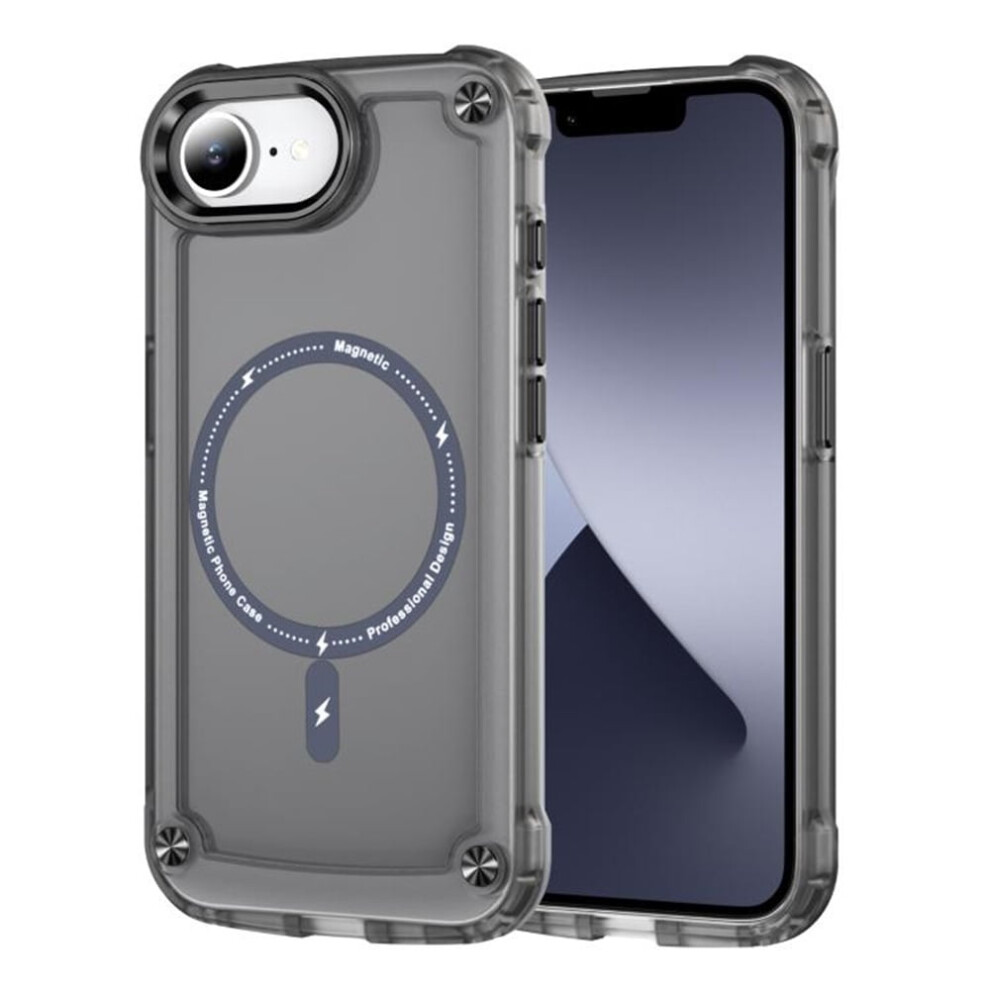 Shockproof Slim Magnetic Case For Iphone 16E 6.1" Â Magsafe Compatible, Translucent Matte Black 9482726245070