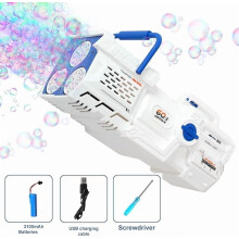 Máquina de Bolhas de Sabão com Luzes para Crianças a partir de 3 Anos - Laranja
