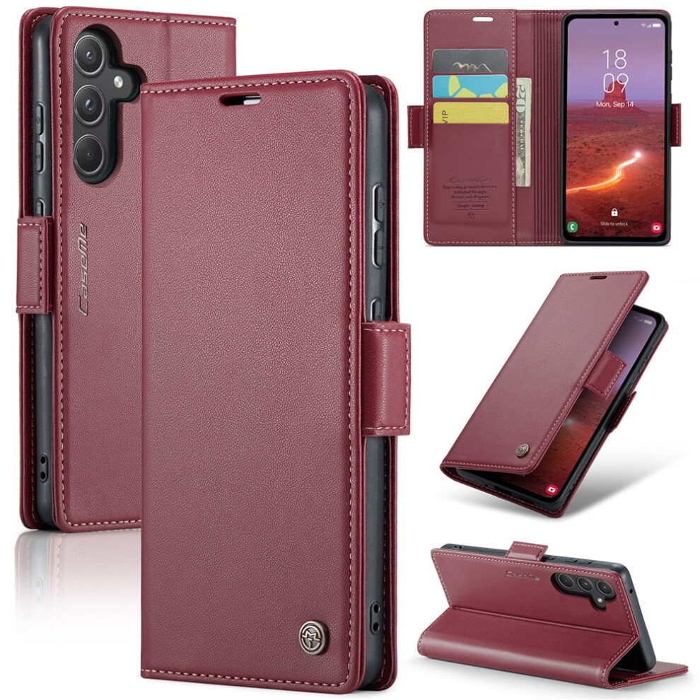 Caseme Leather Wallet Case For Compatible With Samsung Galaxy A55 5G Â Rfid Blocking, Magnetic Clasp, Kickstand, Card Holder 9482726244745