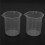 Kitchen Lab Graduated Beaker Clear Plastic Measuring Cup Thicken with Cap Measuring Jug 200ML 6Pcs 7