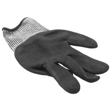 Level 5 Cut Resistant Gloves 3D Comfort Stretch Fit, Durable Power Grip Foam Nitrile, Grey 3 Pair(L)