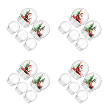 20Pcs DIY Snow Globe Kit Transparent Plastic Globes for Holiday Decor