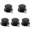 5Pcs Black Silicone Pot Lid Knobs Universal Heat-Resisting Lid Handles 1