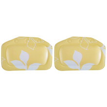 2Pièces Oreillers De Bain Jaunes En PVC Ventouses Pour
