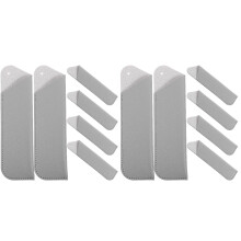 12Pcs PU Pen Sleeves Grey Pen Storage Pouch for Home Use
