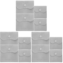 30Pcs Grey Small Jewelry Packing Pouches with Snap Button for Travel