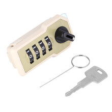 Durable Zinc Alloy Body Furniture Cabinet Lock, Weatherproof ABS Material4-Digit Combination Lock for School Lockers, Mail Box, Resettable