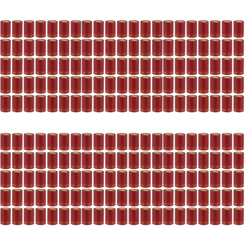 600Pièces Capsules Thermorétractables Rouge Pour Bouteilles De Vin PP