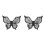 2Pcs Black Silicone Butterfly Eyeliner Stencil Precise Eye Makeup Tool 1