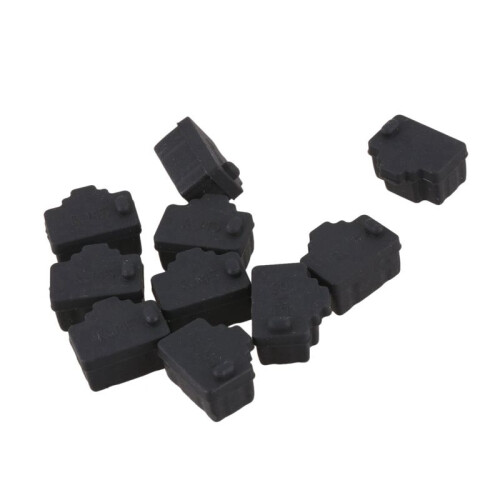Ethernet Hub Port RJ45 Anti Dust Cover Cap Protector Plug 80Pcs Black 1