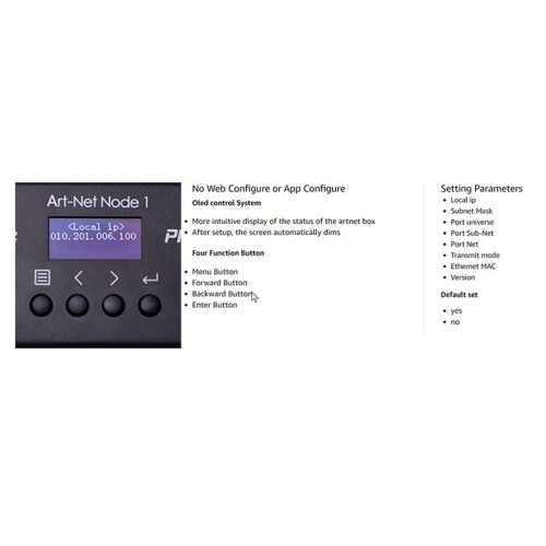 2X Contrôleur D'Éclairage Ethernet DMX Bidirectionnel ArtNet Interface 1 Univers 2