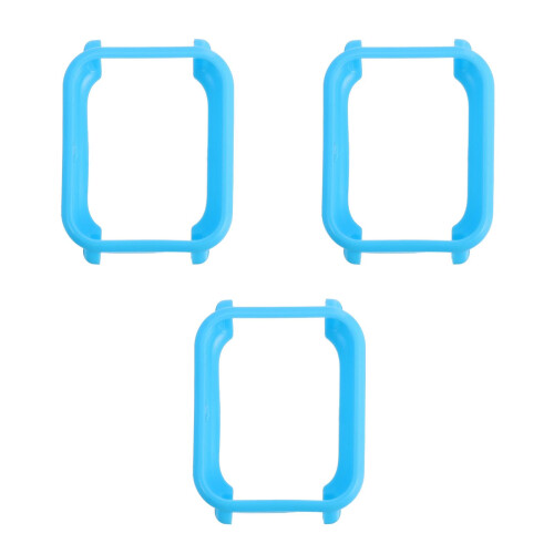 3Pcs Sky-Blue Watch Screen Protector Lightweight Protective Frame