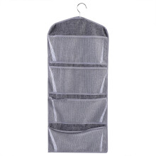 Mesh Pockets Closet Organizer, Durable Material Hanging Organizer for Efficient Wardrobe Storage, Space Saver Bag with Rotating Metal Hanger