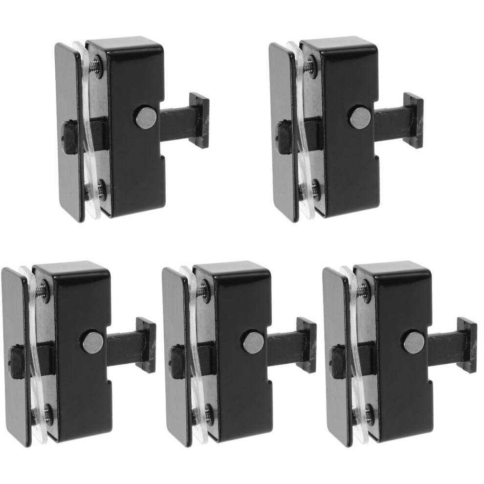 5Pcs Zinc Alloy Black Door Bolt Latch For Secure Sliding Doors 3712504050494
