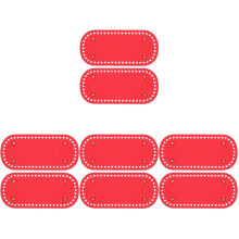 8Pcs Red PU Durable Bag Base Board with Pre-Drilled Holes for DIY Bags