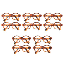 10Pairs Plastic Doll Glasses Leopard Decorative for Dolls