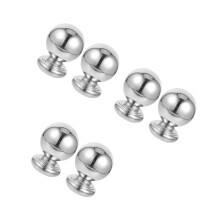 6Pcs Metal Handrail Balls Silver for Stairs Indoor Outdoor Use