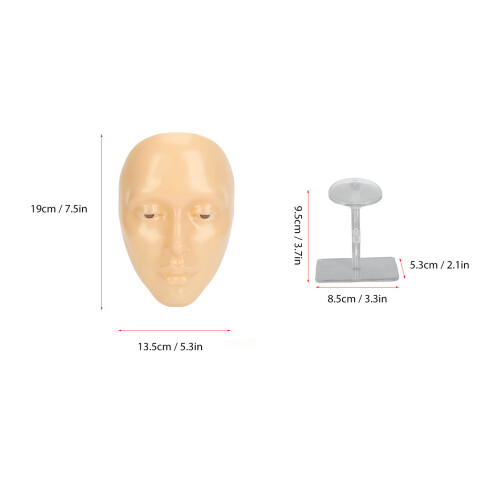 5D Silikon Make-up Übungsgesichtsbrett – 20ml Entferner, Gelb 1