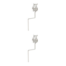 2 Pcs Saxophone Sheet Music Holder Drum Clarinet Brackets Lyre Silver