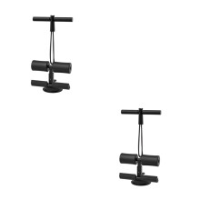 2Pièces Aide Sit-Up Noir Avec Ressort Réglable Pour Fitness
