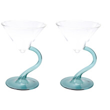 2 Pack Goblet Lovers Clear Drinking Glasses Cocktail Transparent Cup