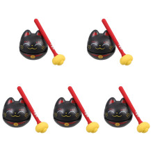 5Sets Black Cartoon Tone Block Instrument ABS Music Education Toy