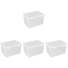4Pcs PP Bread Storage Container Clear Fridge Food Holder
